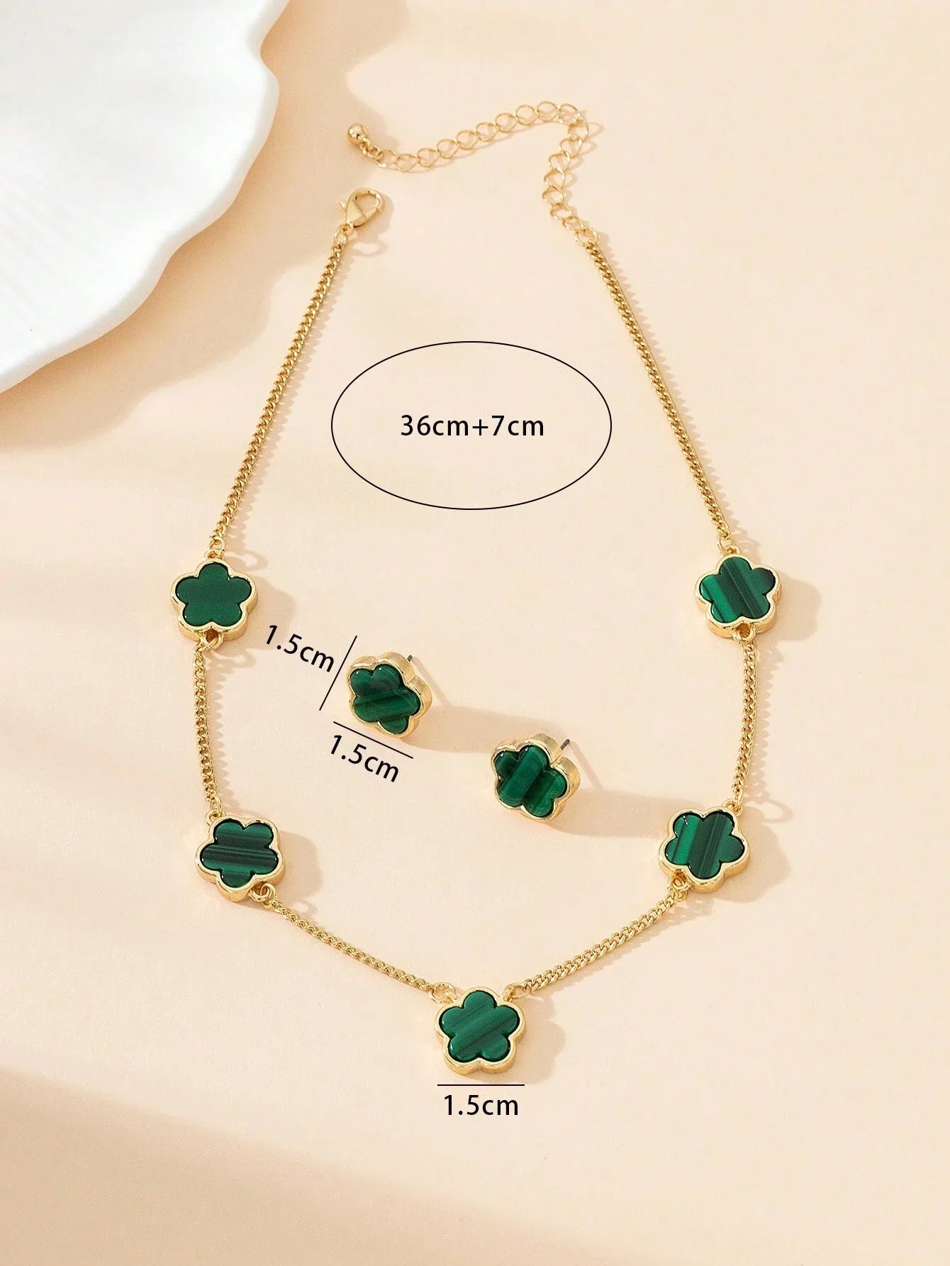 Green Four Leaf Clover Set